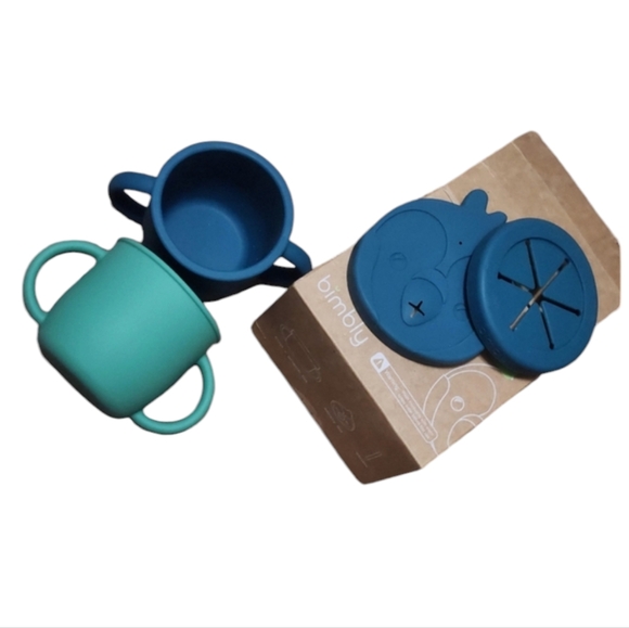 Bimbly Toddler Silicon Sippy Cup & Snack Cup with Lids - Picture 2 of 5